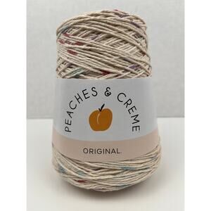 Peaches & Creme Cotton Yarn Panorama 14 Oz 674 yds Multicolor Beige Blue Red